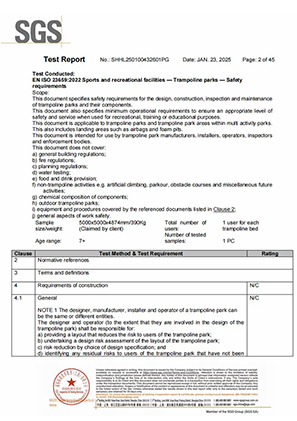 Trampoline Parks Test Report
